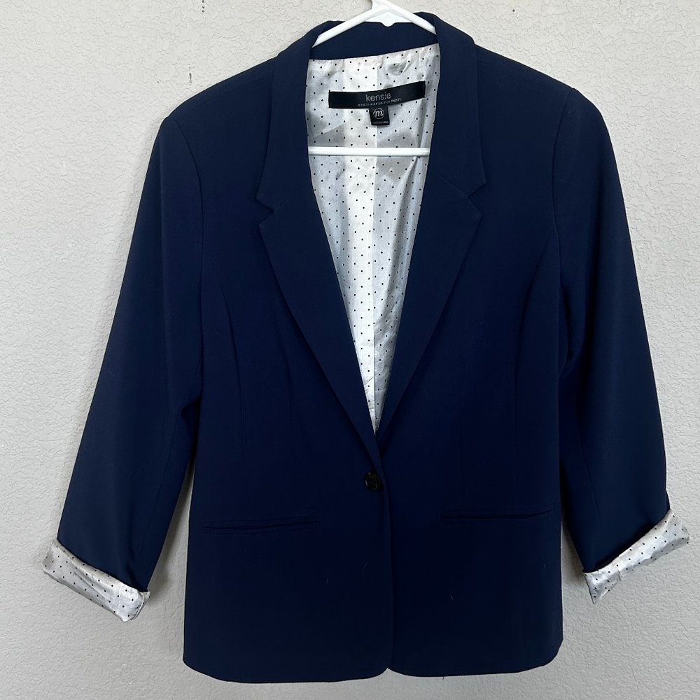 Kensie Blue Blazer Jacket Size Medium
